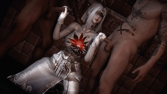 [3D/动态/VAM] Szyca:宁红夜-霜天红叶 白丝长腿御姐3P激情爆肏 [1.2G]-1.gif