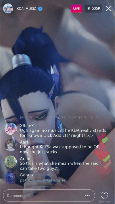[3D/4K/夸克][Gennariel] KDA女团抖音淫趴直播 [170M]-1.gif