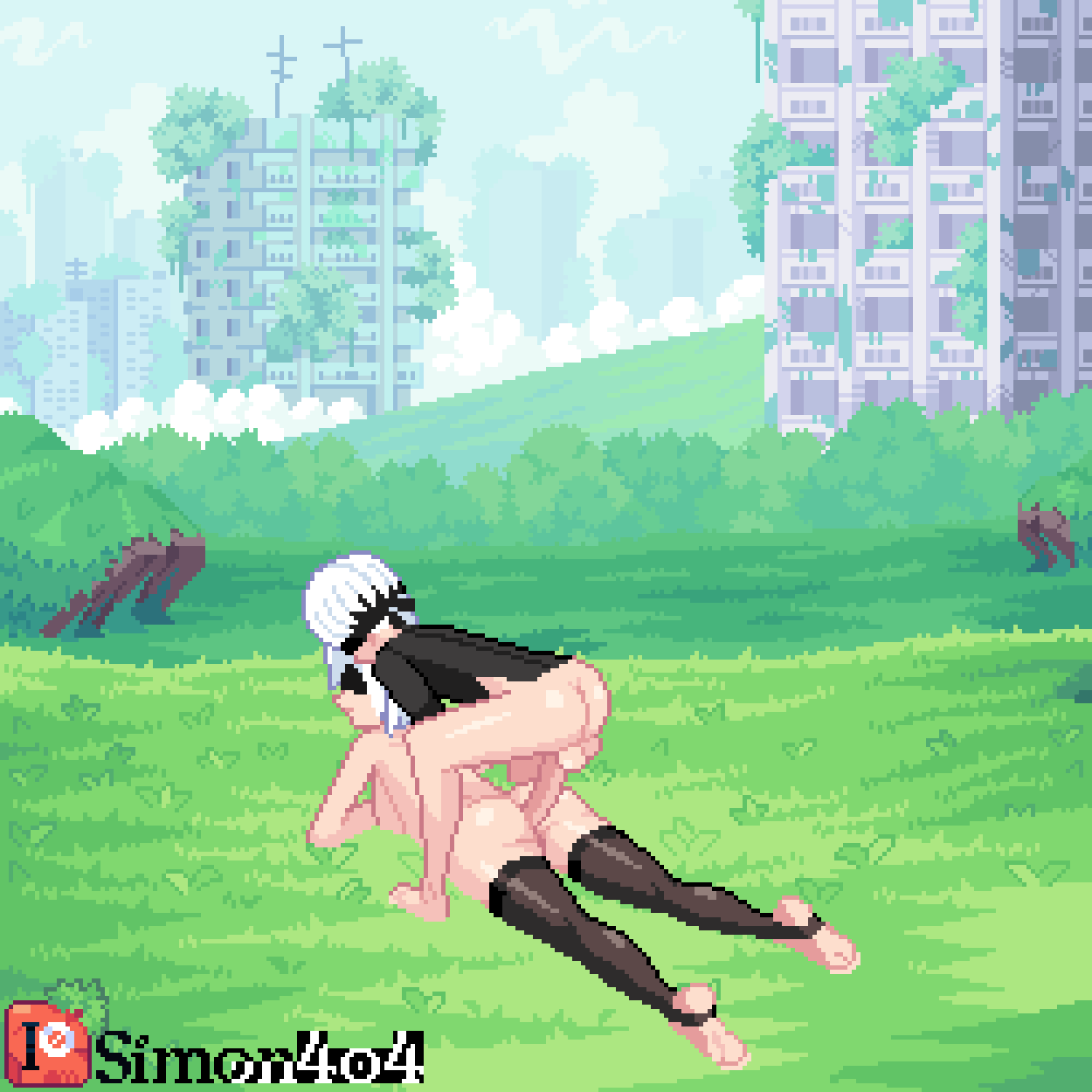 [2D动画/像素/无修][sim0n404] 射爆像素同人动画合集 2B+素晴日+赛博朋克边缘行者等 [786M/UC]-4.gif