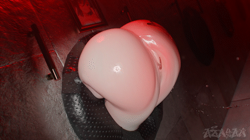 [3D动画/无修正][aznyan07]25年2月作品 Aznyan got stuck in the wall! 壁尻狐狸娘[315M]-4.gif
