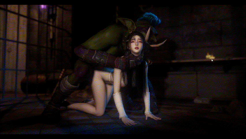 [3D/全动态/VAM][游客01] 红袖VS牛头人 柔弱古风美人巨根爆艹 [880M/UC]-5.gif